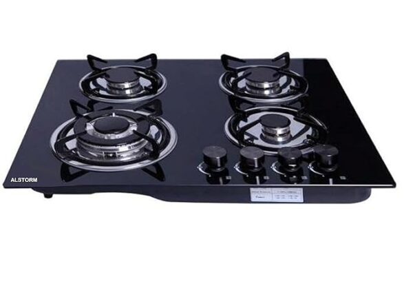 Alstorm Italian Hob 4 Burner Auto Ignition Gas Stove (Brio 4BNR, Aluminum Gas Hob) - Image 4